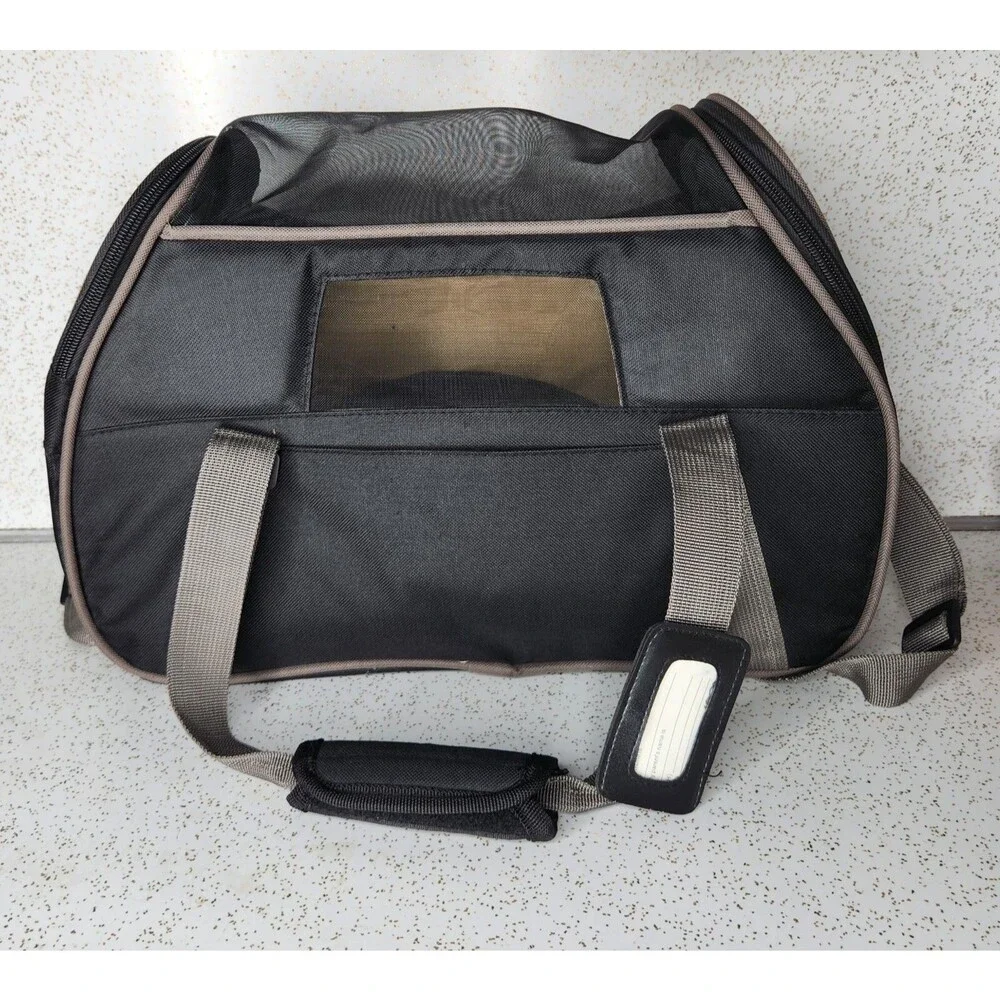 Bergan Comfort Carrier Bag Airline Approved Small Pets Dog/Cat Black Brown